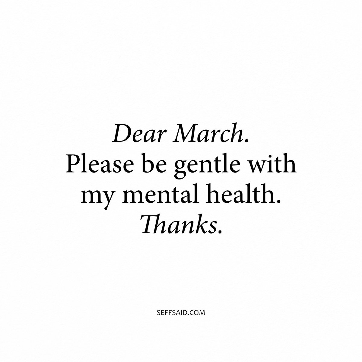 dear march!