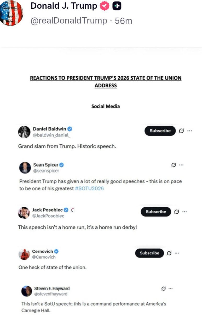 SPBMcKenna's tweet image. 🚨 THREE U.S. service members are DEAD and Trump just sent TEN 
SEPARATE Truth Social posts showing right wing REACTIONS to his #SOTU Address 

He is so fucking TONE DEAF!