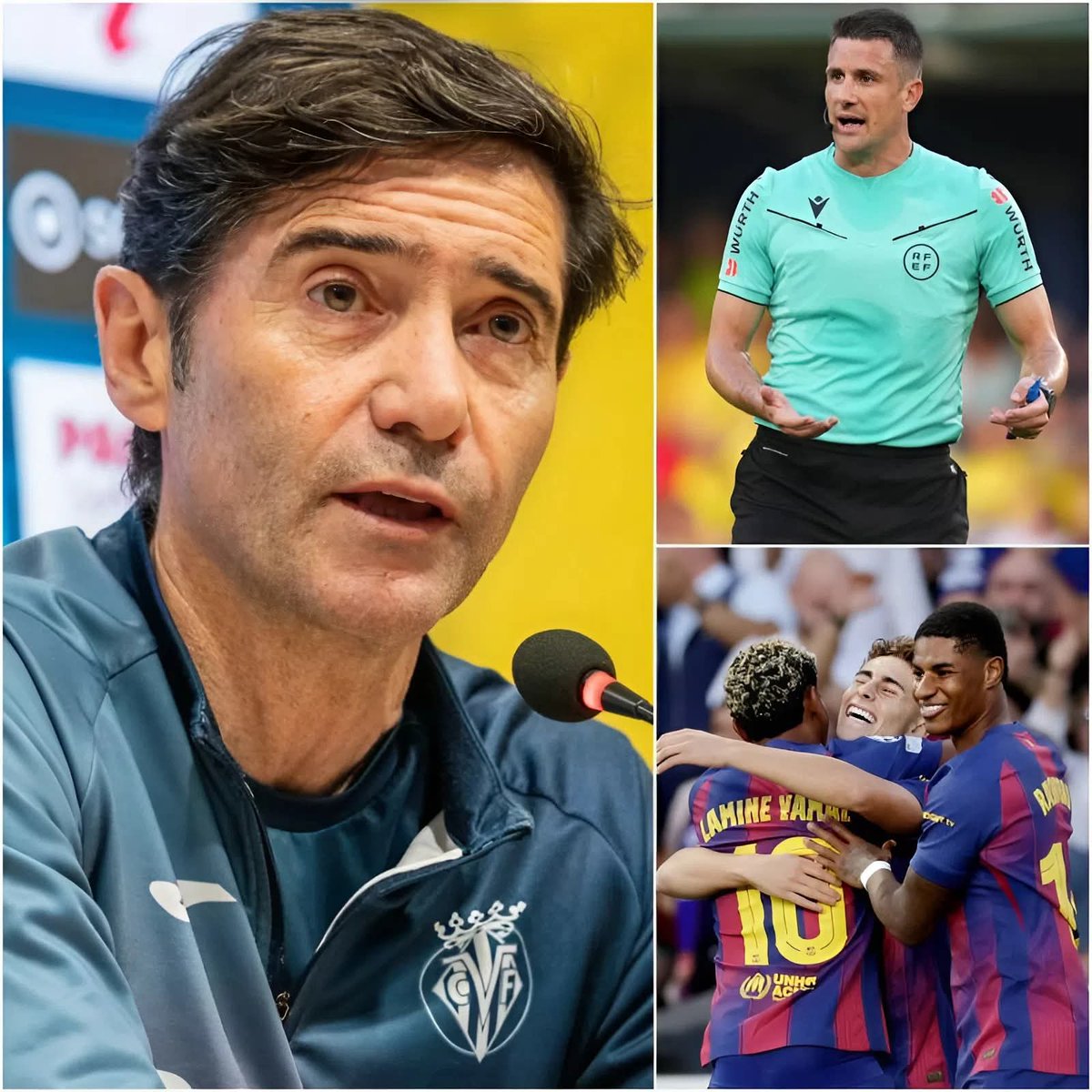 ChampionsRM16's tweet photo. NOTICIA DE ÚLTIMA HORA: « Si quieren que el Barça gane a toda costa, que le entreguen de inmediato el título de LaLiga y nos eviten disputar estos partidos inútiles. » El entrenador principal del Villarreal CF, Marcelino García Toral, acusó a los tres árbitros del partido de hoy https://t.co/iqdnGi88ek