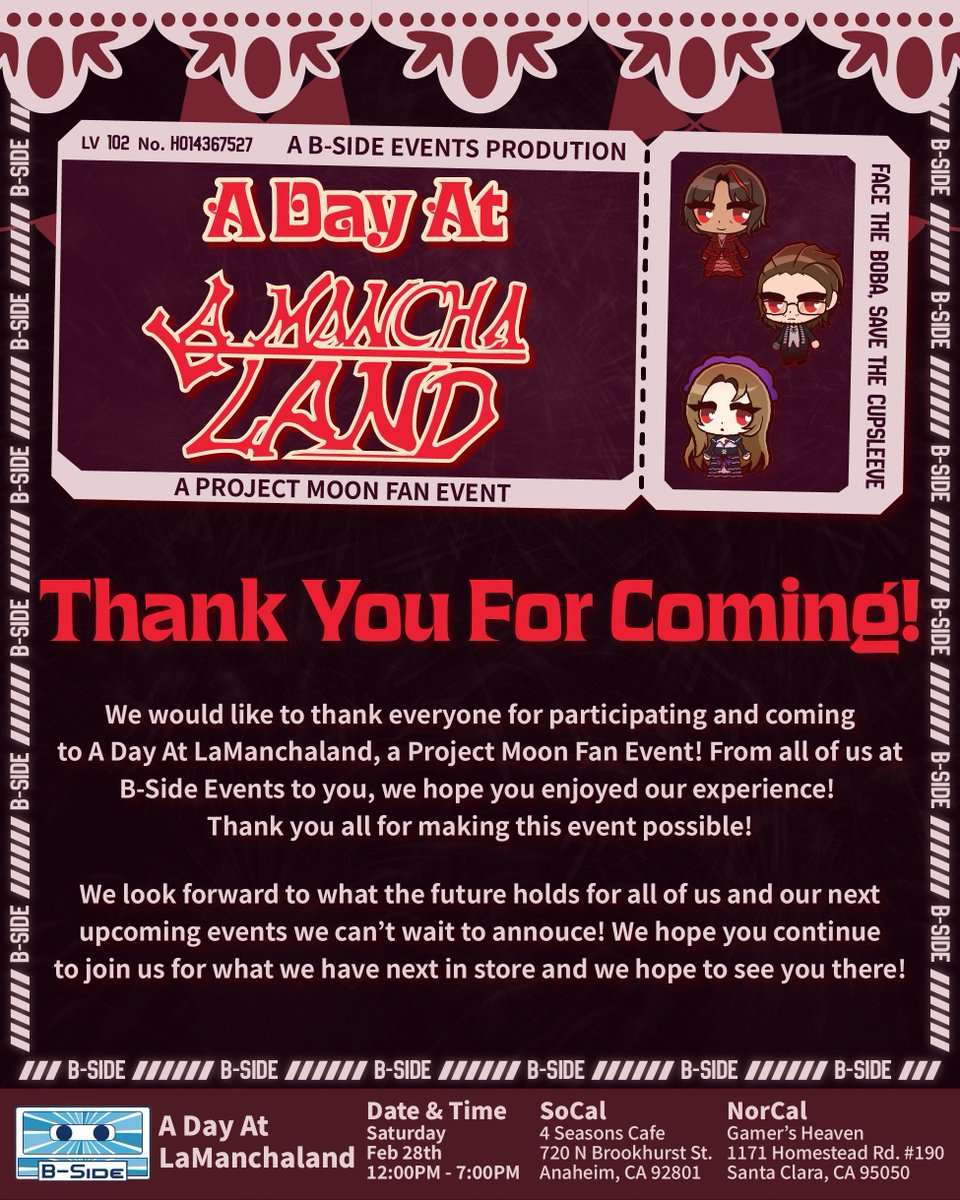 B-Side Fan Events tweet media