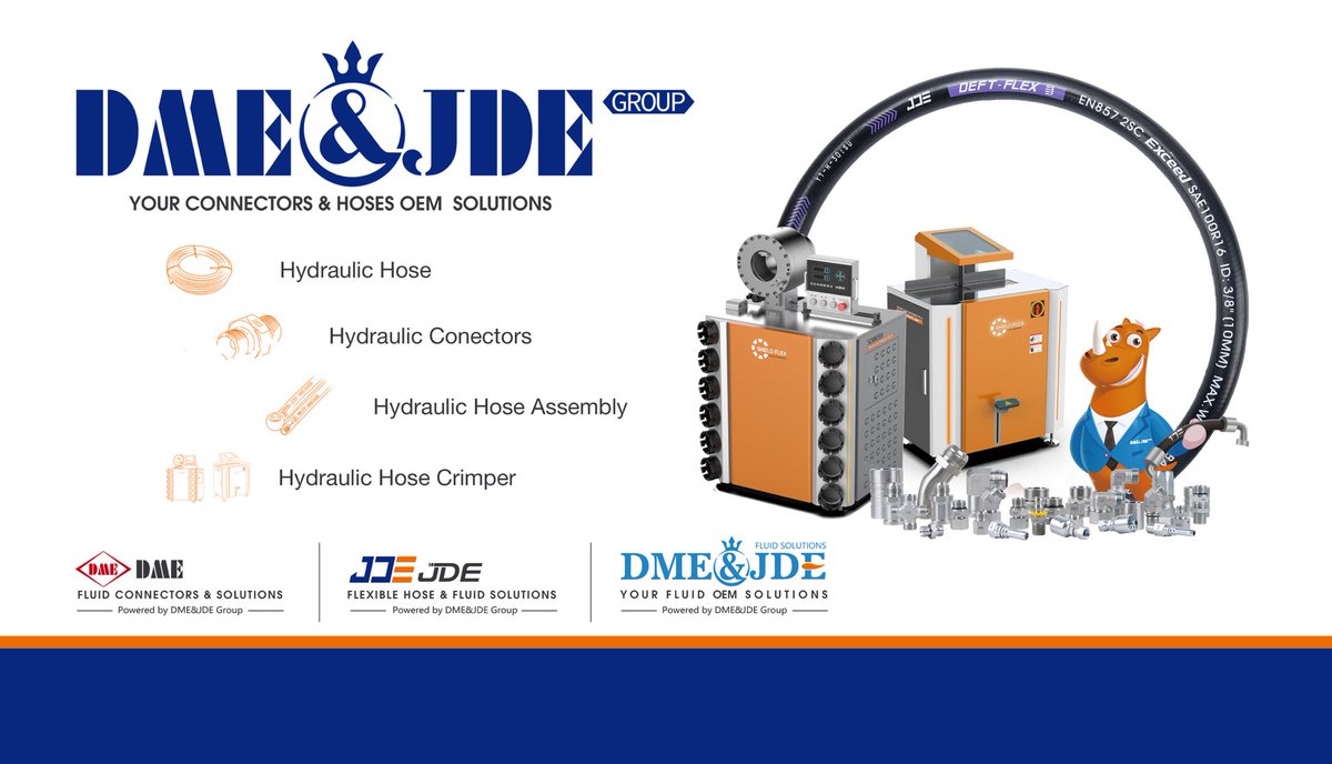 DME&amp;JDE FLUID GROUP include 3 manufactures. 

◎Powered by DME&amp;JDE Fluid Group

Hydraulic hose ‖ Fitting‖ Assembly ‖ Crimping
Email: Info@dmejde.com

#connector #fitting #hydraulic #hose
#fuelhose #hydraulichose #adapter
#assembly #hosecrimper #hydraulichose
#DMEJDE #manguerashid