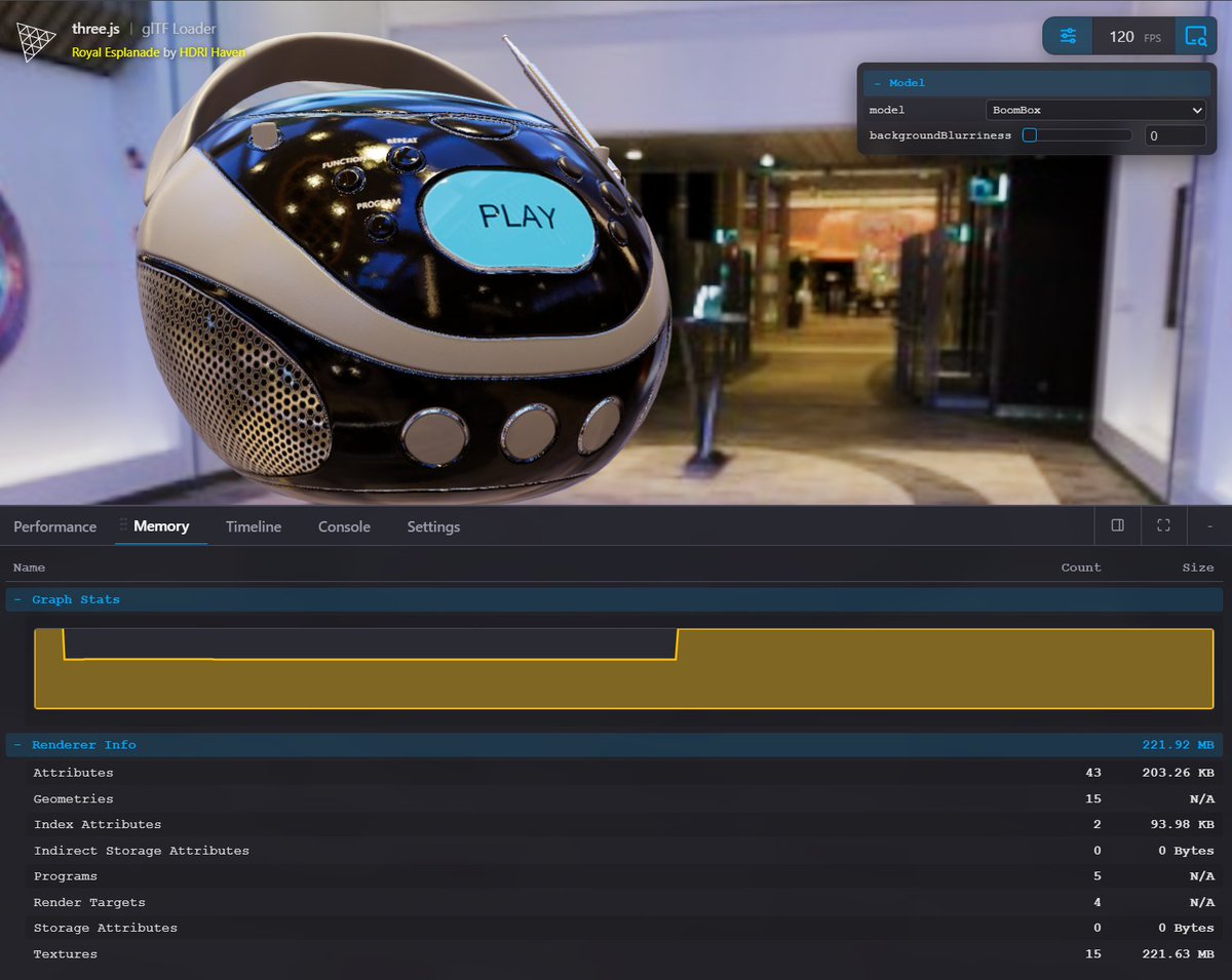 Three.js tweet media