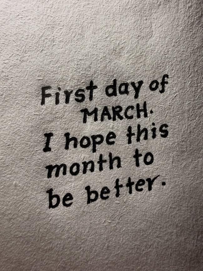 FreakyTheory's tweet photo. First day of March. https://t.co/JjKsaOJv0h