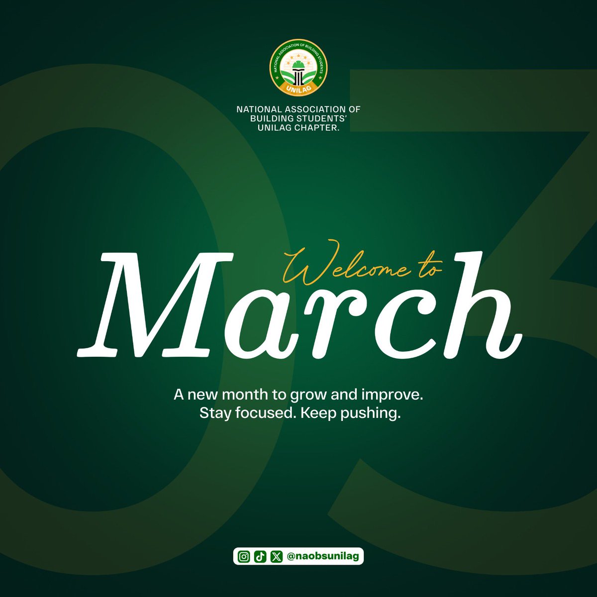 naobsunilag's tweet photo. New month, new goals, new wins. Wishing all students success and positivity ahead🌟
#newmonth #naobs #unilagchapter https://t.co/NGhKY8Sgx1