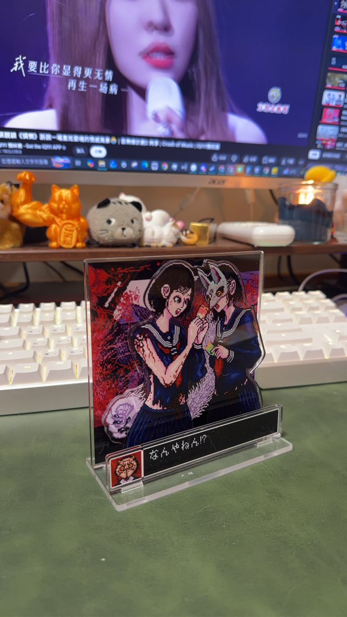 doson0606's tweet photo. 培培畫的 @chougoupeipei1 
被我強制作成立牌。 https://t.co/xDxA1KnOL2