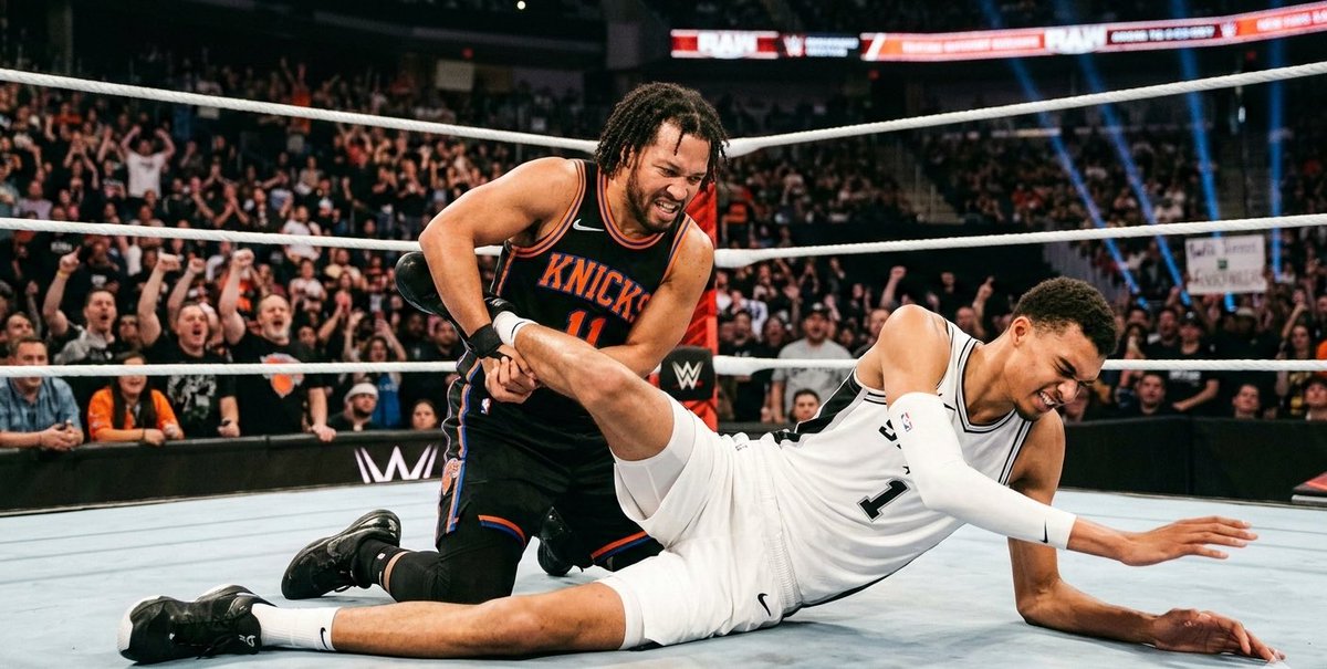 MarkusScott_'s tweet photo. Jalen Brunson owning Wemby Again #NewYorkForever https://t.co/YoLw12Zs2G