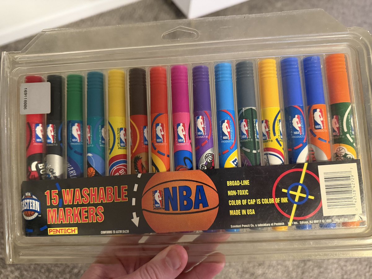 RightyBrandon's tweet photo. Anyone else remember these? 🏀
Bulls, Magic and Hornets are heavily used and dry. Bucks, Nets, Bullets, etc don’t look like they’ve been touched and still work great.
#90sNBA #NBA https://t.co/33c0ZU3DOm