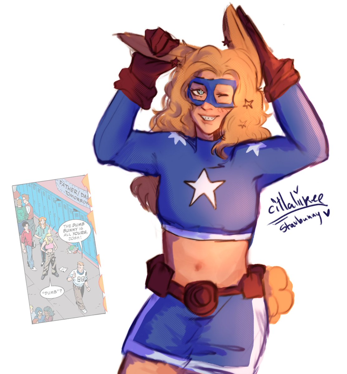 citlaliiree's tweet image. she's definitely a bunny!! but NOT a dumb one! (maybe) #courtneywhitmore #stargirl