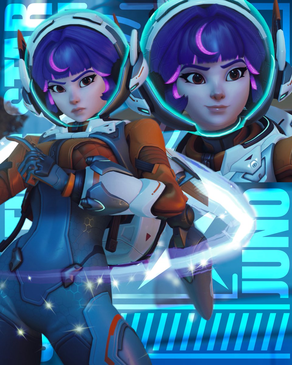 STAR SHOOTER ⭐️💜🩷 #OverwatchFanart #Overwatch #Juno
