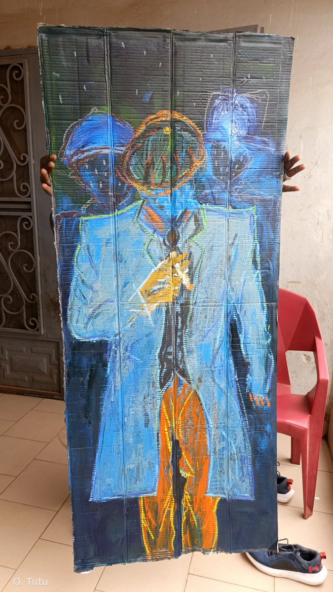 Mon week-end à #Bamako 🇲🇱 en 3 photos. 
1. Porte Dogon encadré 
2. Premier président du Mali
3: Acrylique et pastel sur carton
#histoire  #Culture #art