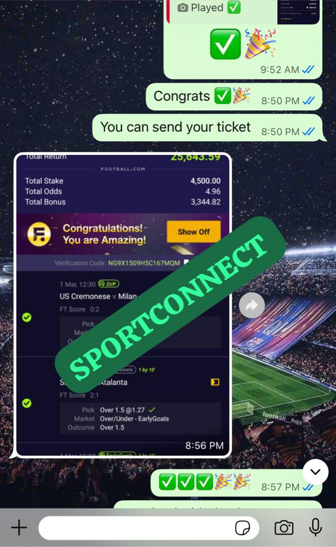 SportConnect7's tweet photo. Weekend on Sportconnect ✅🎉⚡️

How was your weekend?

Join through either of these two links

WHATSAPP👇🏼👇🏼👇🏼
https://t.co/C9UbTrNvrS

TELEGRAM👇🏼👇🏼👇🏼
https://t.co/568ninGfMJ

@All #fyp #Arsenal #BettingTips #betresponsibly #BetwayPremiership @BetLaneOfficial @Mrbankstips https://t.co/sEsaAtT3b6