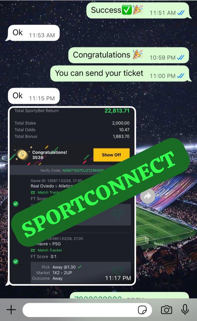 SportConnect7's tweet photo. Weekend on Sportconnect ✅🎉⚡️

How was your weekend?

Join through either of these two links

WHATSAPP👇🏼👇🏼👇🏼
https://t.co/C9UbTrNvrS

TELEGRAM👇🏼👇🏼👇🏼
https://t.co/568ninGfMJ

@All #fyp #Arsenal #BettingTips #betresponsibly #BetwayPremiership @BetLaneOfficial @Mrbankstips https://t.co/sEsaAtT3b6