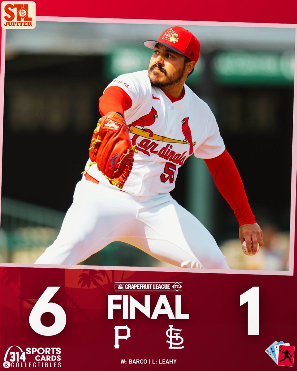 The Cardinals manage just 1 hit and fall to the Pirates 6-1.