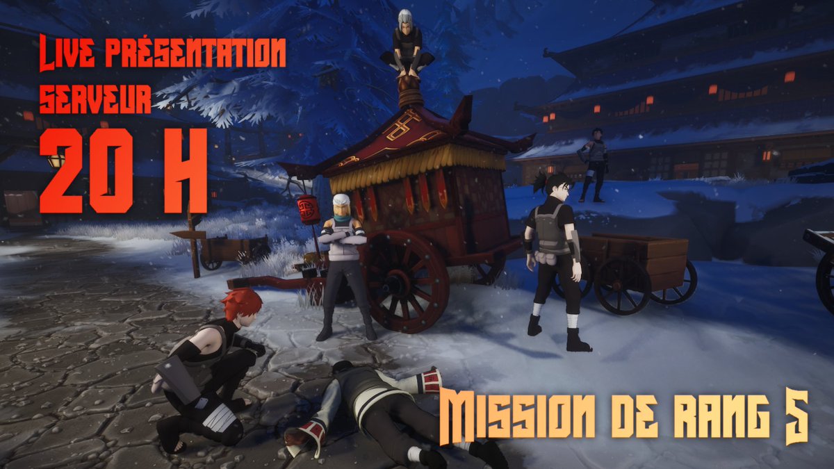 Les gars on a testé et en jeu CA REND TROP BIEN LA FOLIE MDR

Demain 20h,

Live directement in game avec une mission anbu jsuis tellement hype 

Le staff sera là pour répondre aux questions sur le lore les villages les clans etc..

À DEMAIN