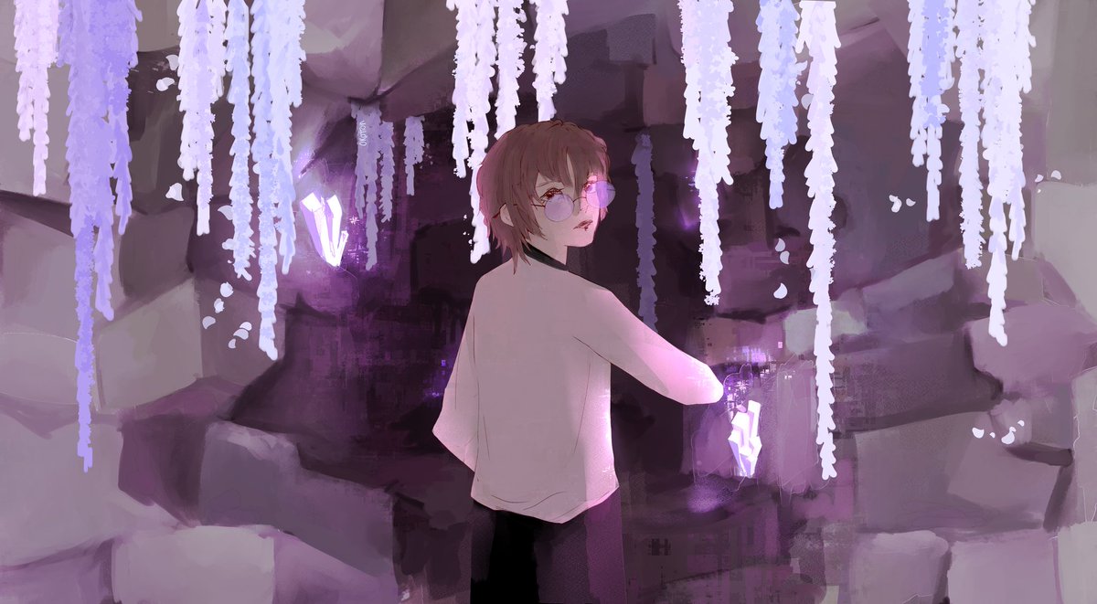 Bro in a  ethereal cave