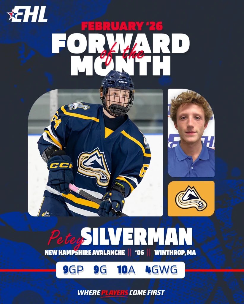 EHL_Hockey's tweet photo. February Stars of the Month

The EHL honors its top performers from the penultimate month of the regular season

Full story: https://t.co/P2QDZSCGhS

#WherePlayersComeFirst | #DevelopPromoteAdvance https://t.co/Ic5qrazSBk