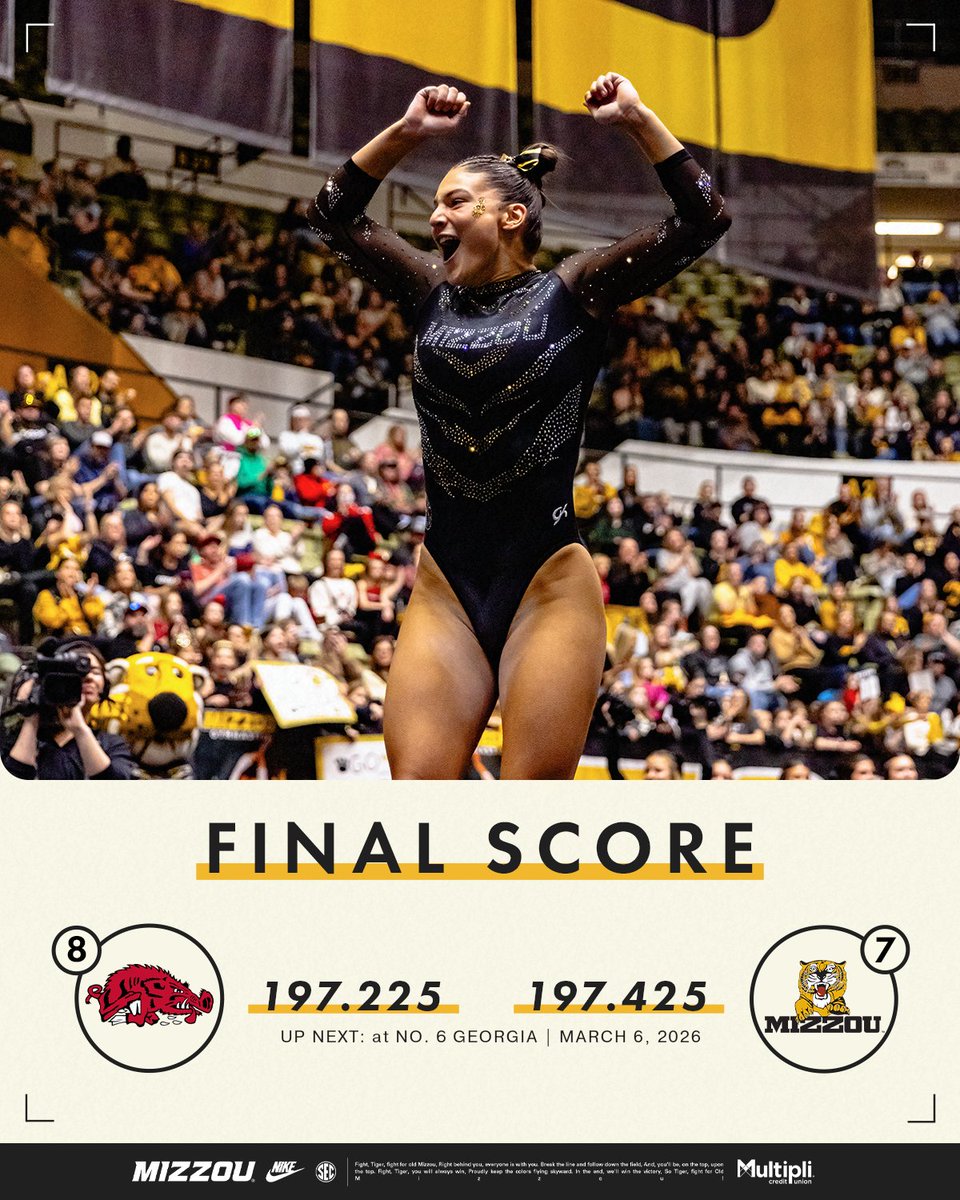 Tigers earn their second top-10 win this season to close out the home slate 👏

#MIZ 🐯