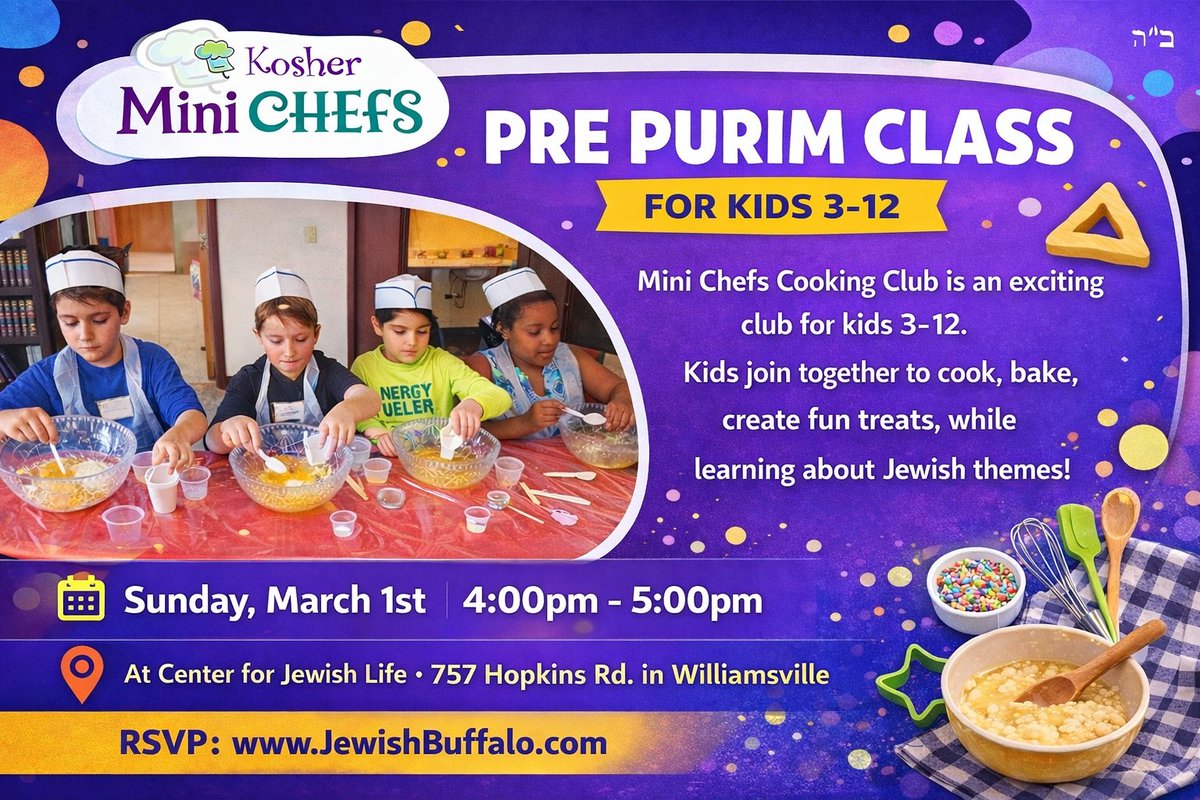 JewishBuffalo's tweet photo. Upcoming Purim programs - *|https://t.co/1OhRWkrUUa|* https://t.co/m0sfLoa9Y3
