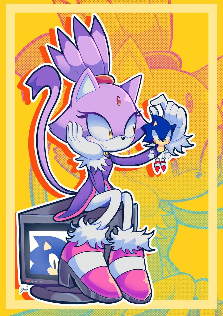 [COMMISSION]
Blaze and Sonic! 
#SonicTheHedgehog