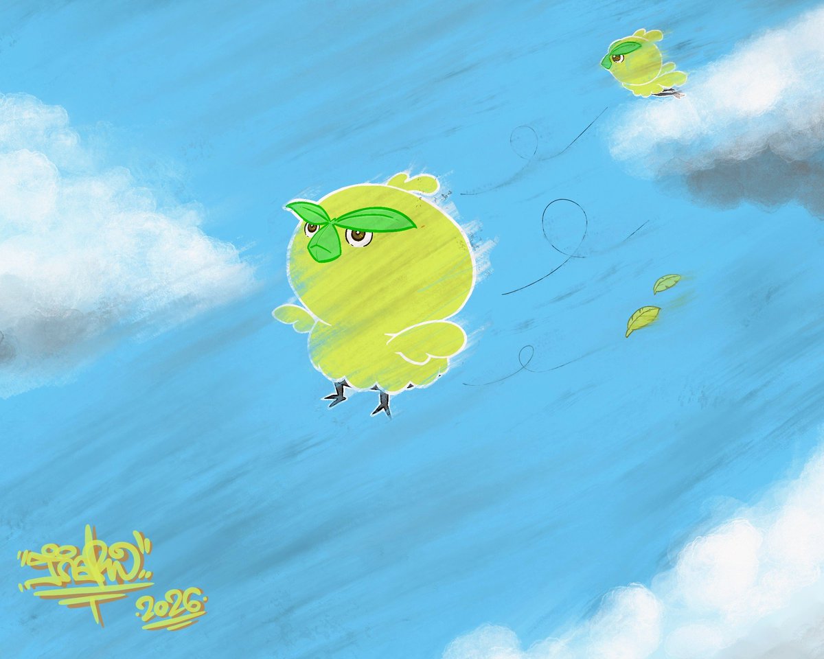 Inaki_ng's tweet photo. Browt &amp; browther 🐤🐤🍃
#PokemonWindsWaves #pokemonfanart #Pokemon30thAnniversary https://t.co/TCQ3wAU9j6