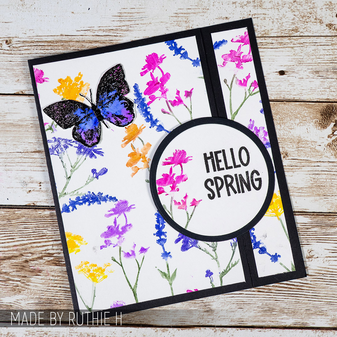 stampers_anon's tweet photo. Spring has sprung! 🌸✨ Wildflower silhouettes from the #timholtz mixed-media set 159 pop in cheerful shades, bringing this #handmadecard to life—bursting with color, joy, and happy spring vibes! 🦋💜
#stampersanonymous #handmadecrafts #timholtzstamps https://t.co/g7Prfx1f6K