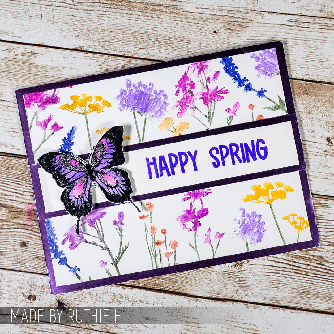 stampers_anon's tweet photo. Spring has sprung! 🌸✨ Wildflower silhouettes from the #timholtz mixed-media set 159 pop in cheerful shades, bringing this #handmadecard to life—bursting with color, joy, and happy spring vibes! 🦋💜
#stampersanonymous #handmadecrafts #timholtzstamps https://t.co/g7Prfx1f6K