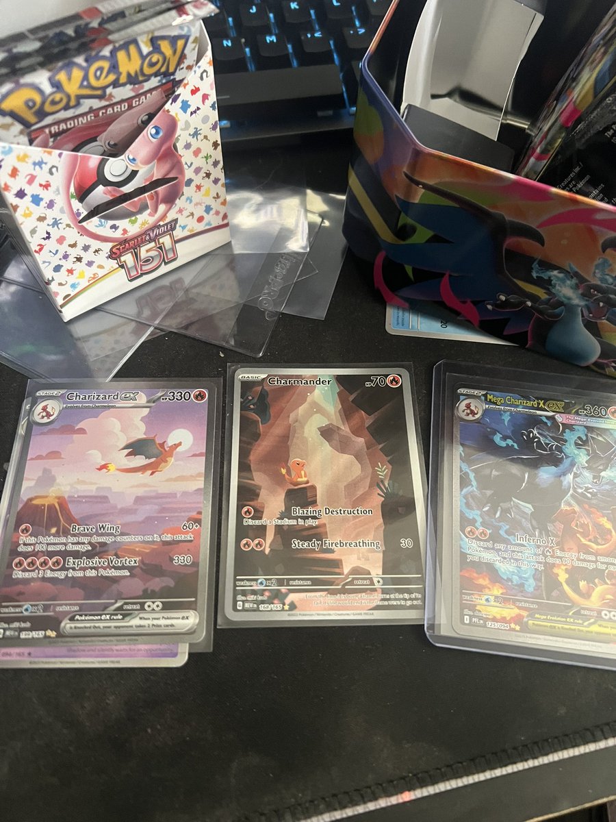 So after getting scammed by @falldoggy for some Pokémon… I able to find some on my own and it’s let’s just say God got me🤷🏻‍♂️🙂 2 booster bundles and 1 tin😭😭😭