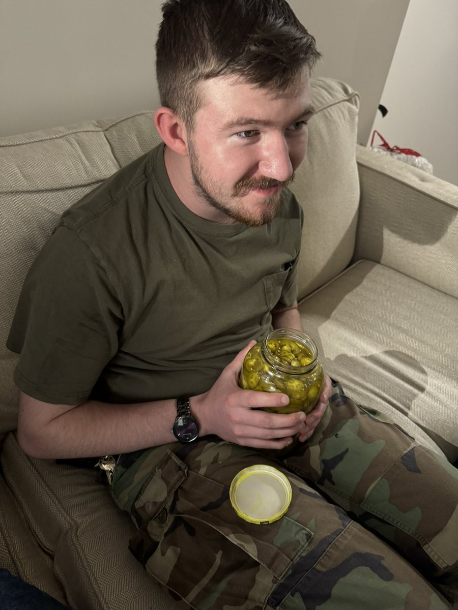 He’s enjoying his movie snacks