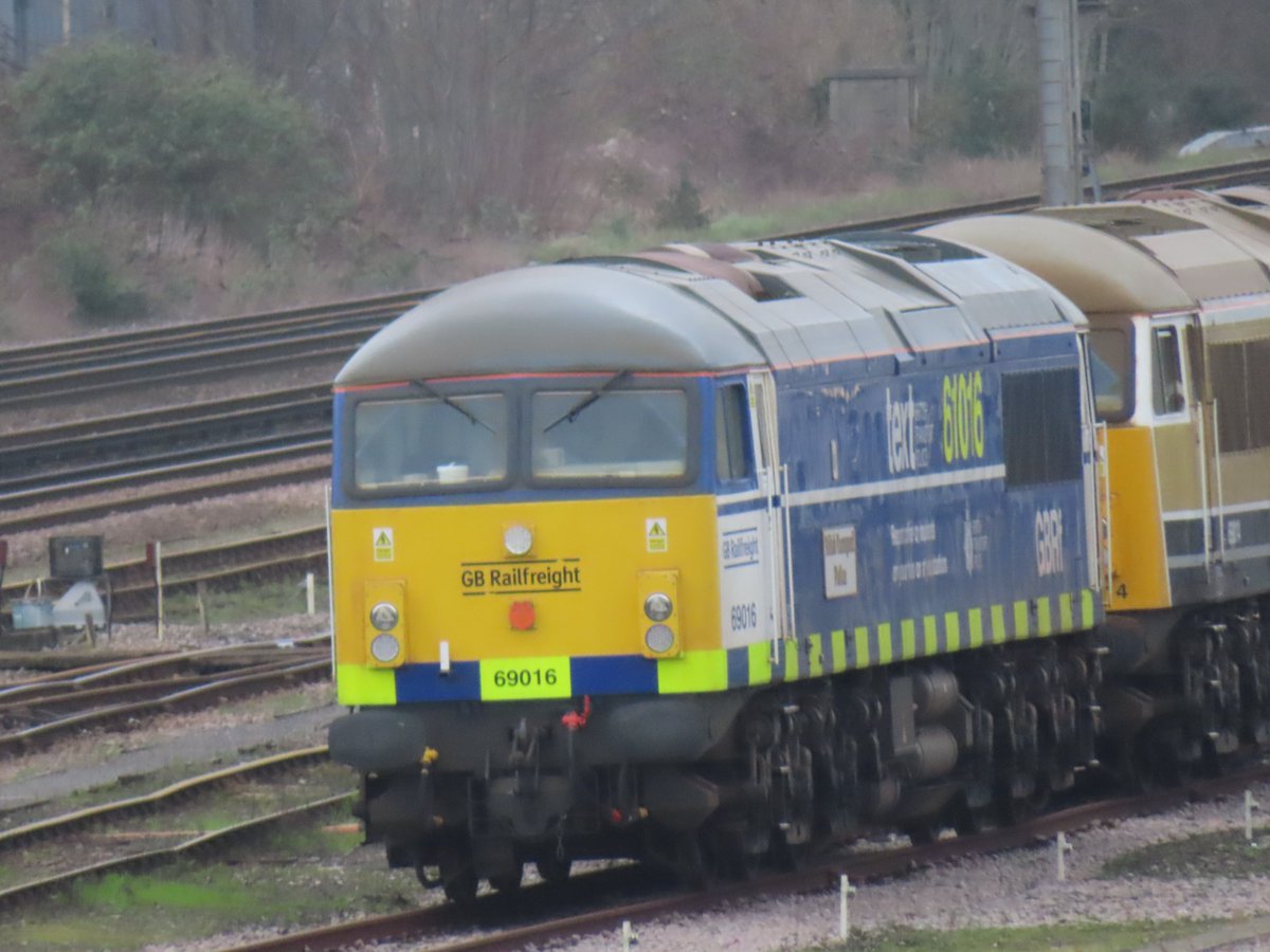 69016 ,69014 and 66763 in Eastleigh on the 1/3/2026.