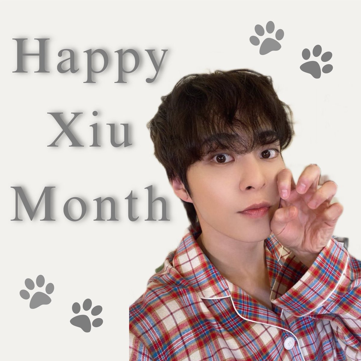 BaseMinseok's tweet photo. Happy March! 

You know what that means… 

ITS XIU MONTH! 🐾✨

#XIUMIN #XiuMonth https://t.co/bOYNt8NL3r