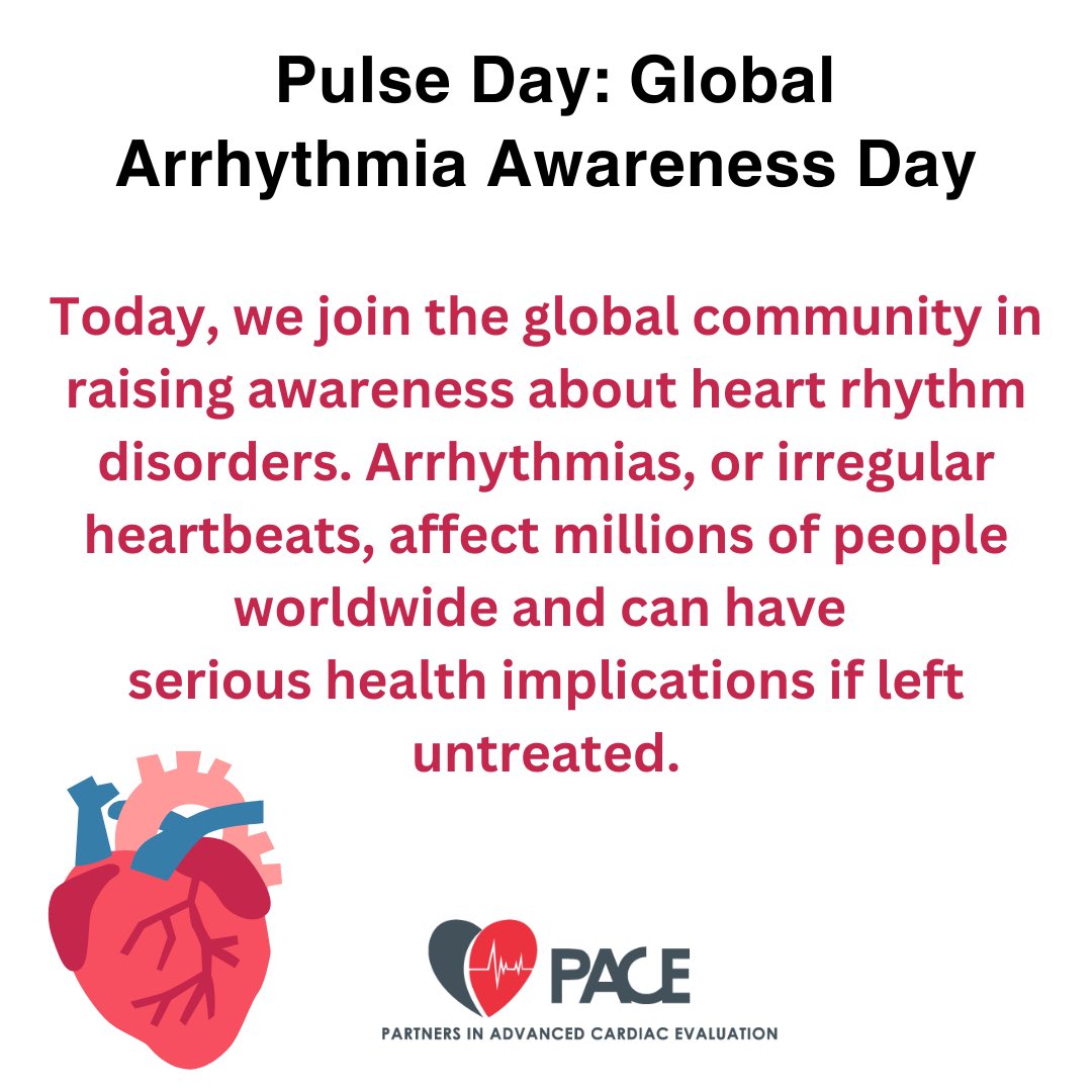 pace_cardiology's tweet photo. March 1 is Pulse Day — a reminder that knowing your pulse can help detect serious heart rhythm issues like Atrial Fibrillation (AFib) — the most common sustained heart rhythm disorder.
#PulseDay #AFibAwareness 
#AtrialFibrillation #StrokePrevention 
#HeartRhythm @heartablator https://t.co/HL2fnfhqrC