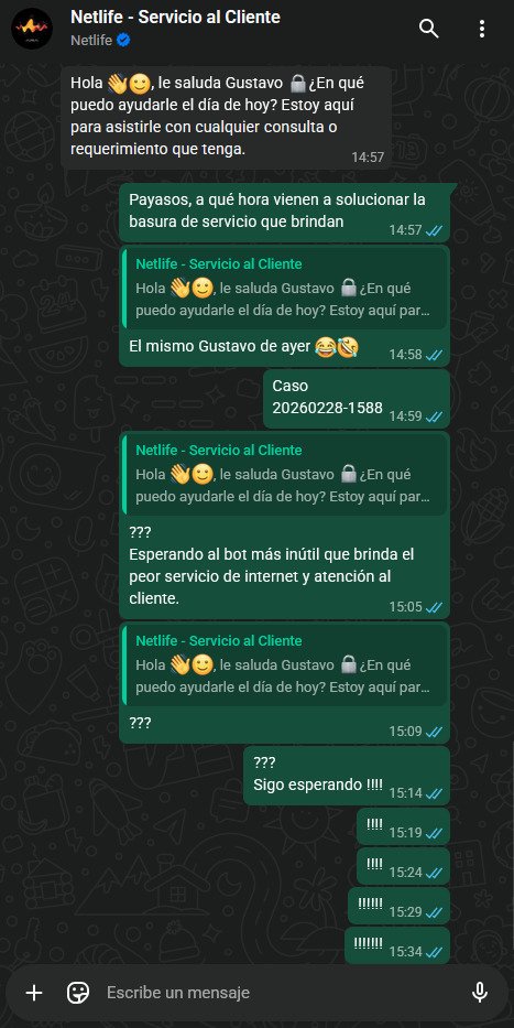 ALeonM1's tweet photo. @NetlifeEcuador @DEFENSORIAEC @Arcotel_ec No me sorprende, los payasos 🤡 de NETLIFE @NetlifeEcuador cambiaron el día de soporte técnico para el lunes 2-marzo-2026... Y sin servicio desde el viernes 27-feb 22h00 https://t.co/3HTVWGJFhS