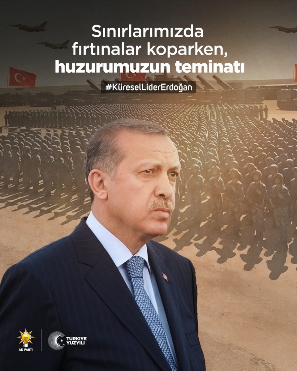 Sınırlarımızda fırtınalar koparken, huzurumuzun teminatı Cumhurbaşkanımız Recep Tayyip Erdoğan’dır.

#KüreselLiderErdoğan