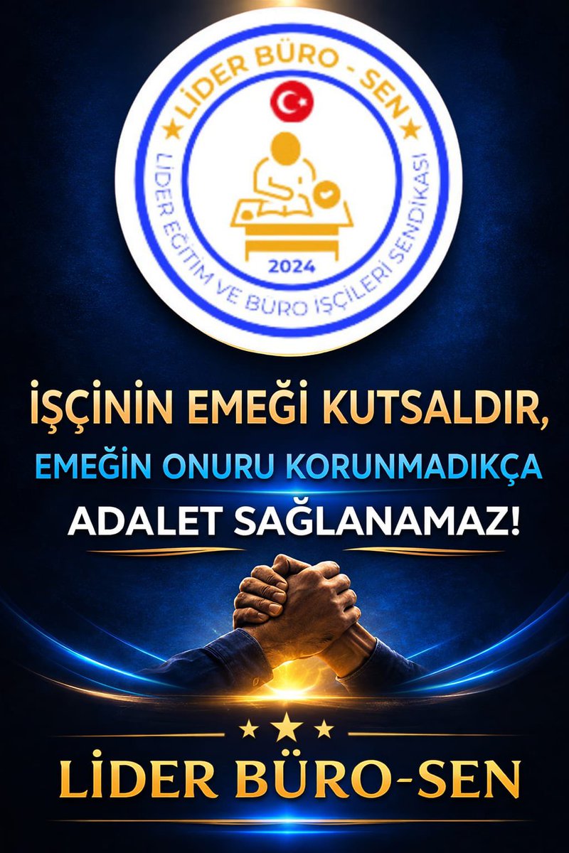 İŞÇİNİN EMEĞİ KUTSALDIR.

EMEĞİN ONURU KORUNMADIKÇA ADALET SAĞLANAMAZ.

Lider Büro Sendikası olarak bizler; emeği yalnızca ekonomik bir üretim unsuru değil, insan onurunun ayrılmaz bir parçası olarak görüyoruz. 

Çünkü emek, insanın var oluş mücadelesidir. 

Emek, alın teridir.