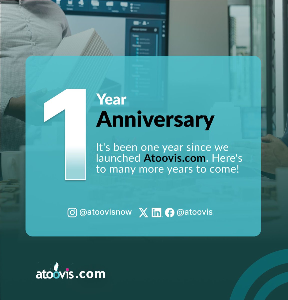 Happy New Month, everyone. It's been one year since we launched Atoovis.com