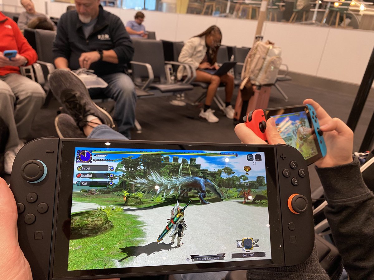 Waiting around the airport in the best way possible