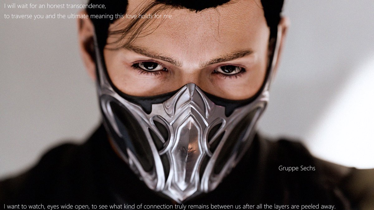 GRUPPESECHS_'s tweet image. You condemn me to wait, 
while I wait for you to tell me what it is your prolonged silence is awaiting.
#BiHan #SubZero #MK1