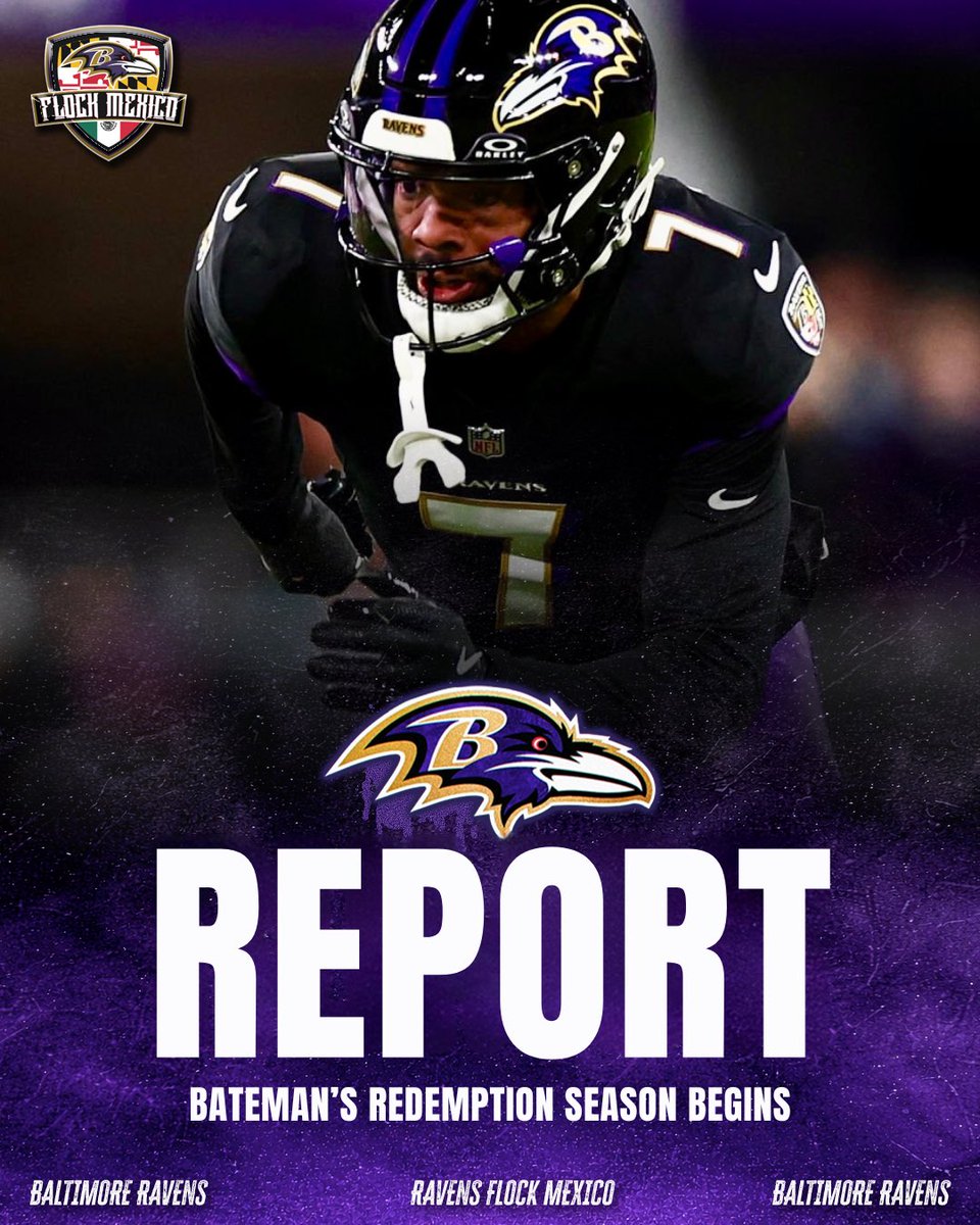 RavensMX_'s tweet photo. REPORT: Ravens no se rinden con Rashod Bateman.
Según Dan Graziano de ESPN, el equipo quiere darle otra oportunidad bajo el nuevo OC Declan Doyle.
Nuevo sistema. Nueva oportunidad. 🟣🔥
#Ravens #RashodBateman #NFL #RavensFlock #Baltimore https://t.co/pLDzaBIb4r