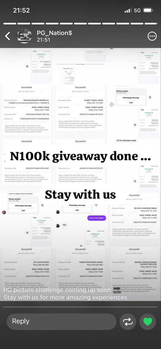 Pg3910Pg's tweet photo. Follow for info for next giveaway away worth 1 million naira 
#trending #fyp #viral #pgnation https://t.co/GTKBznjyI3