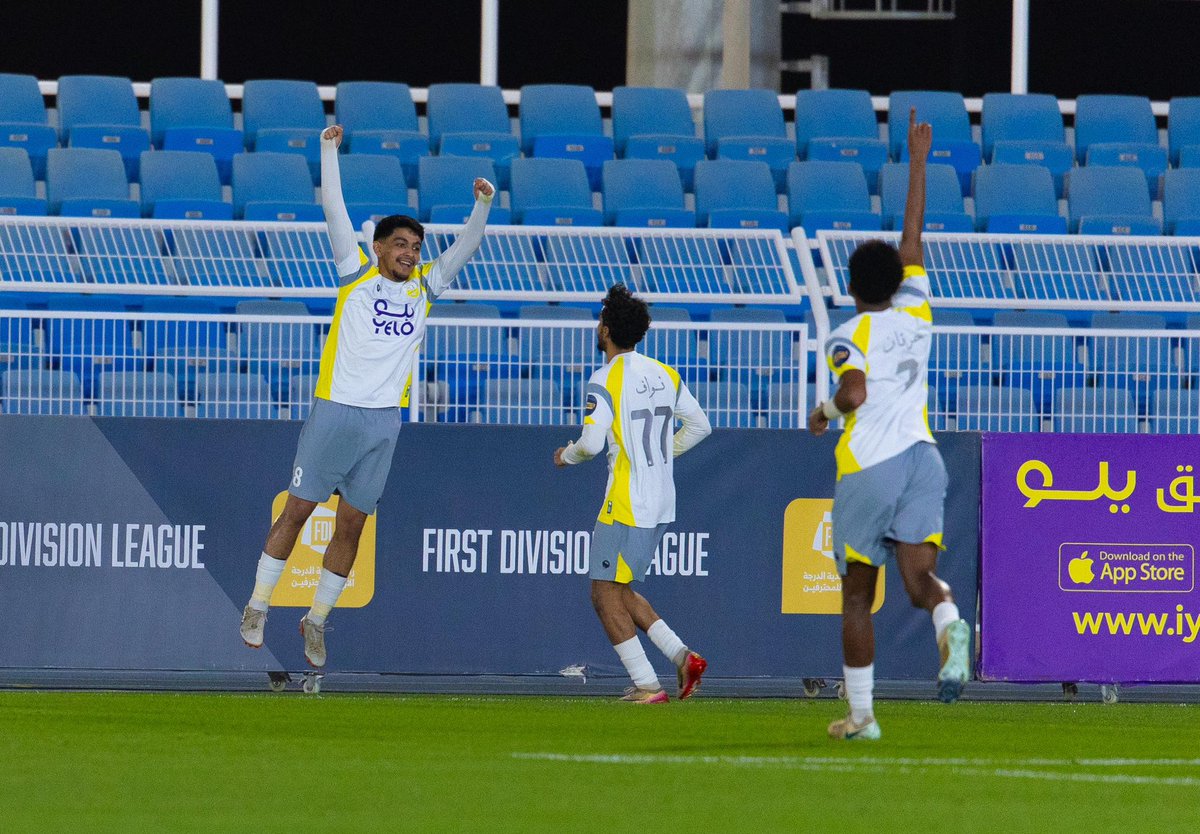 Jubailclub's tweet photo. نواف الرشودي .. 
يحسم النقاط الثلاث ✅💛

#الجبيل_البكيرية | #دوري_يلو https://t.co/c75uGjW3Oy
