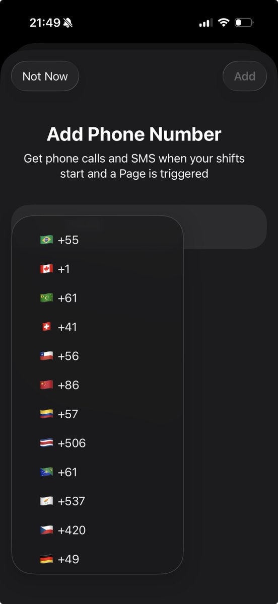Datadog country code picker. No search. Alphabetically sorted by a column they chose not to display. 😅