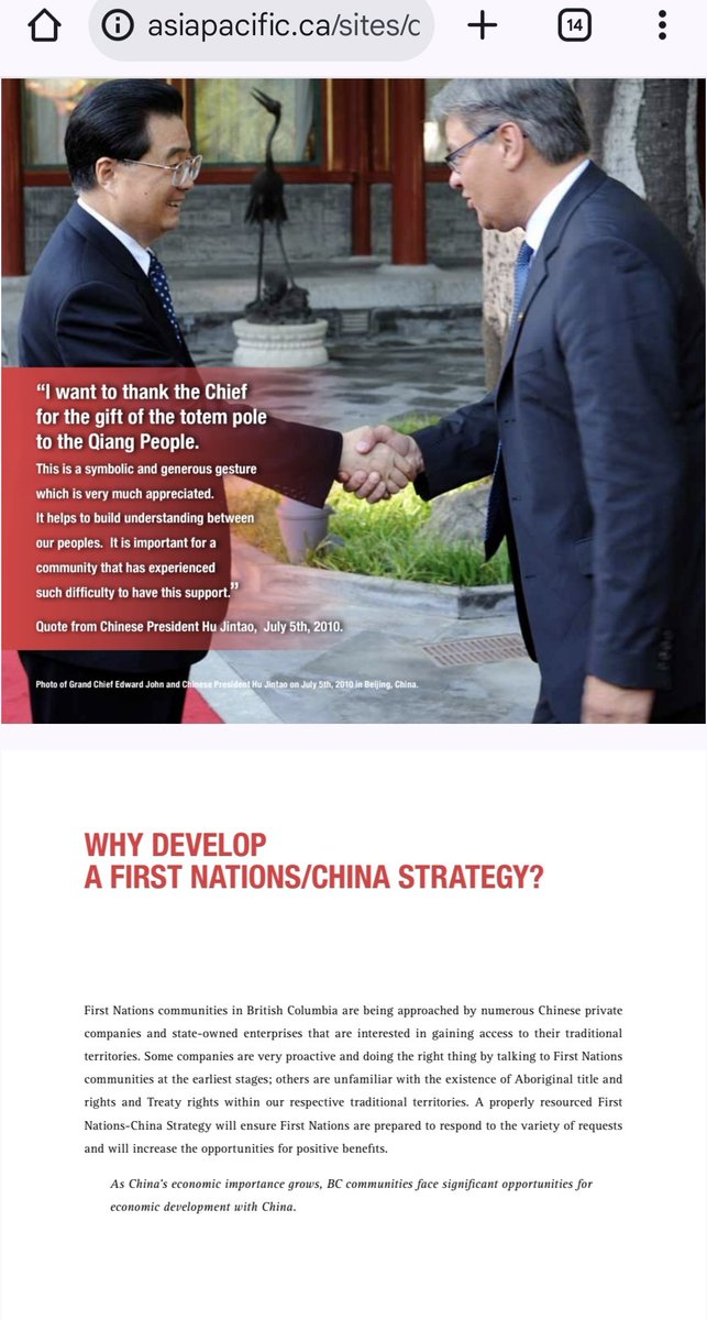 G____322's tweet photo. @Reil76 @Tablesalt13 @DavidWHawkins3 Not enough that people in Vancouver are stupid, gotta explain things to some oblivious Ontarians too. First Nations have better options than dealing with Canada. Your libtard federal and BC provincial government are run by CCP. Yes, China is getting BC resources/land through FNs. https://t.co/96XXh0FiGU