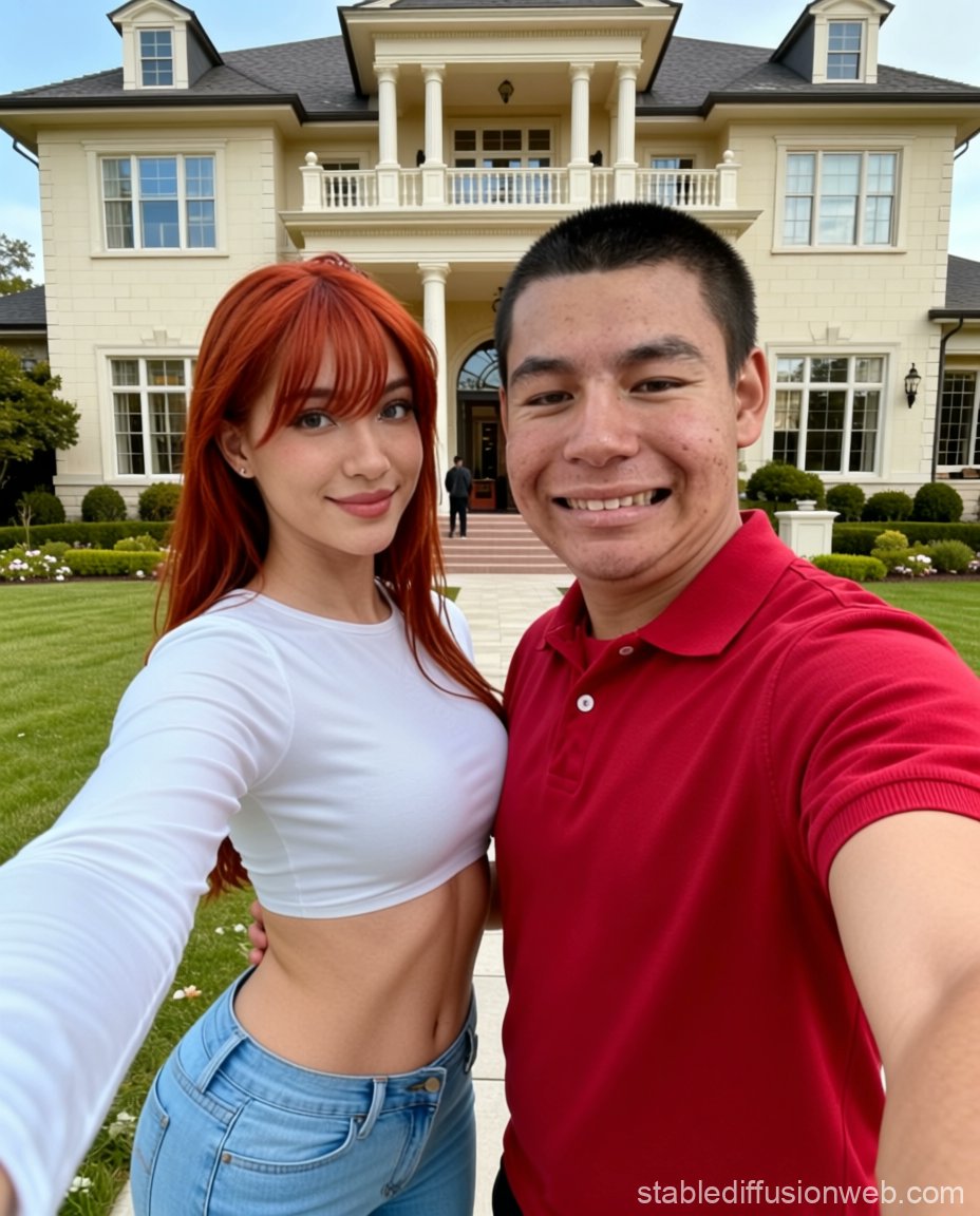 Me and <a href="/missbrisolo/">Bri 🦦✨</a> in front of the nice house.