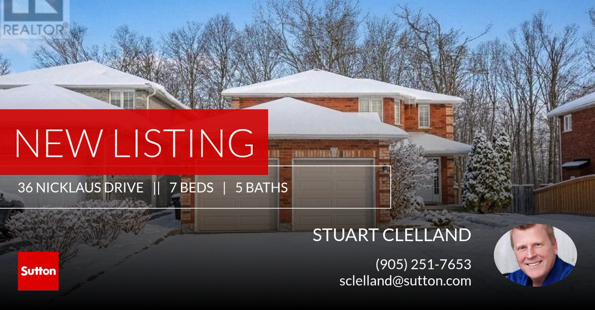 stusellshomes's tweet photo. 📍 New Listing 📍 Take a look at this fantastic new property that just hit the market located at 36 Nicklaus Drive in Barrie (east Bayfield). Reach out here or at (905) 251-7653 for more information

Stuart Clelland
Sales Repre... https://t.co/M6yFjwHLeC https://t.co/toscqCOUyJ