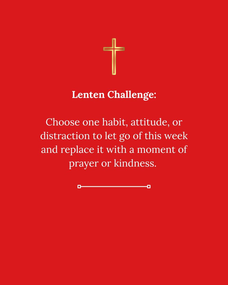 Redemptorist's tweet image. Lent teaches us to let go of what weighs us down. Fasting helps us recognise what distracts us from love and freedom. Lent asks us not just to give something up, but to make space for God to work within us. Scroll along for a prayer and challenge. 
#Lent #teach #fasting #prayer