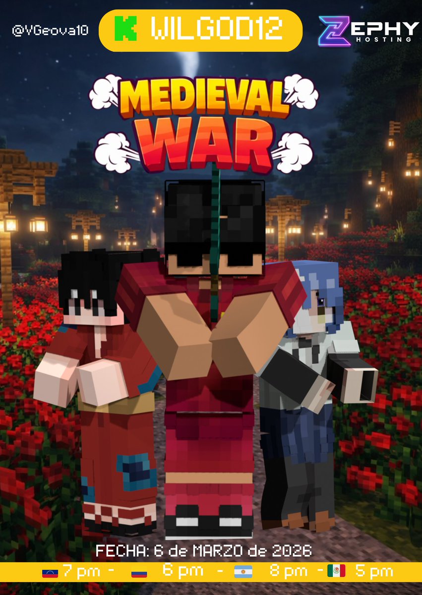 MEDIEVAL WAR🗡️

2 equipos de 30 jugadores se enfrentarán para ver quien es mejor en la era medieval⚔️

Requisitos: Seguirme en twitter✅

Gracias <a href="/ZephyHosting/">ZephyHosting</a> por el host⚡️

Comenta si deseas participar, se agradece el ❤️ y 🔃
