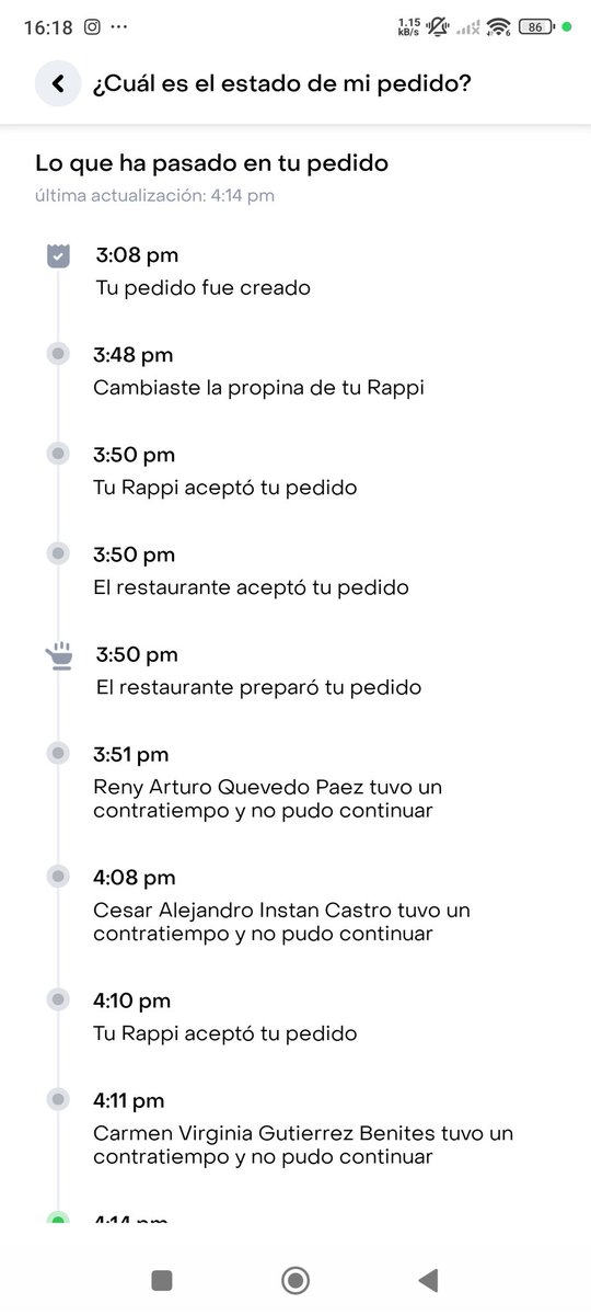 cfajardoa's tweet photo. @RappiColombia está cada vez peor, han cambiado 3 veces de repartidor, más de 1 hora esperando por un helado NO PAGUEN RAPPI PRO, esa cantidad de plata al mes y cada vez tratan peor a los clientes, ah y ahora sí no agregas propina olvídate de recibir un pedido no lo traen. https://t.co/17hEcI1D4C