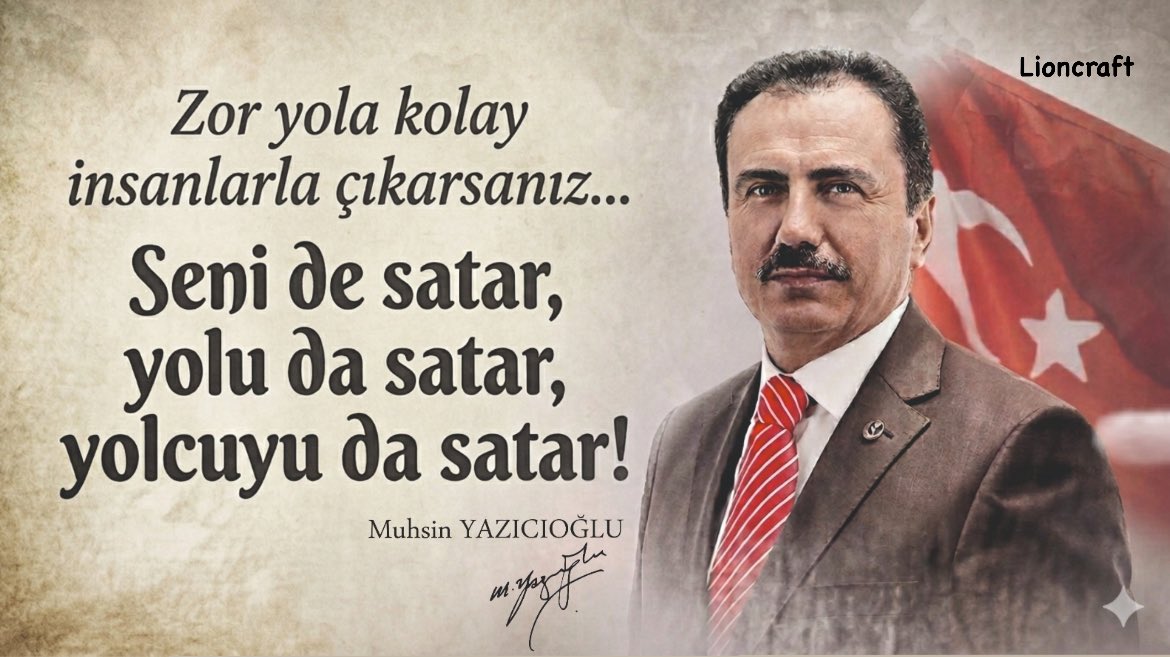 psk_enis's tweet photo. Zor yola kolay insanlarla çıkarsanız…
Seni de satar, 
Yolu da satar,
Yolcuyu da satar!
                                      Muhsin YAZICIOĞLU https://t.co/Qim71Bf7Co