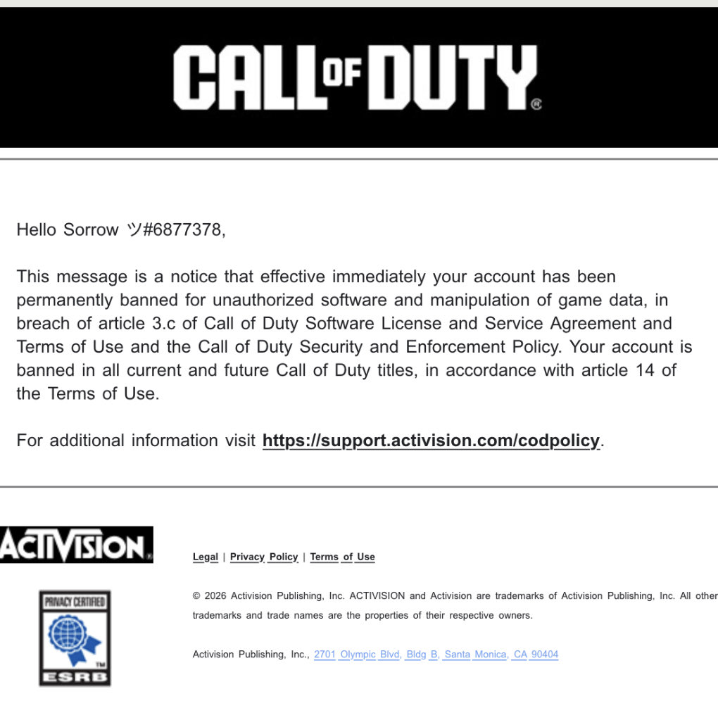 SkilledAssassi1's tweet photo. @Activision y’all are pathetic for falsely banning my account on Black Ops 7 on Steam, I’ve appealed my ban because I don’t have the need to hack on the game, and it was denied that quick, y’all didn’t even look at it. Unban my account, you can look at my gameplay. https://t.co/MM5GNlLnFW