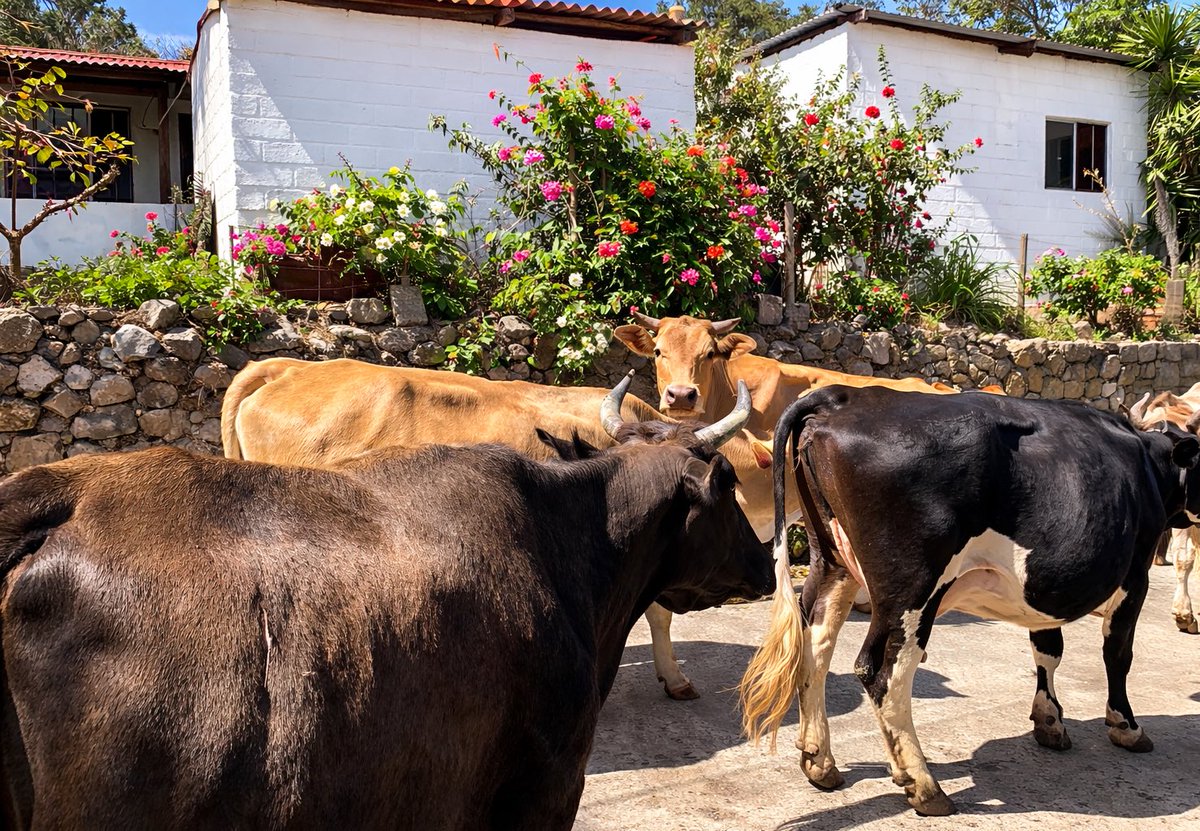 Entre vacas lecheras y flores